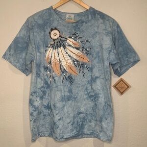 NWT 1994 Lynée hand dyed embellished dream catcher t-shirt M